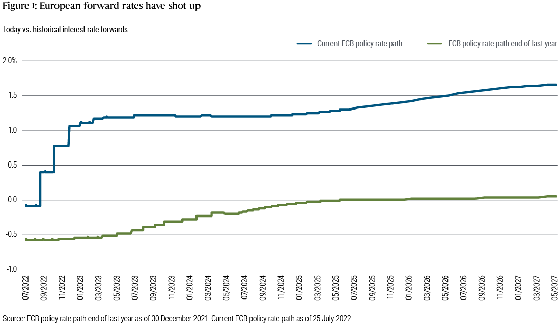 Figure 1: European forward rates have shot up