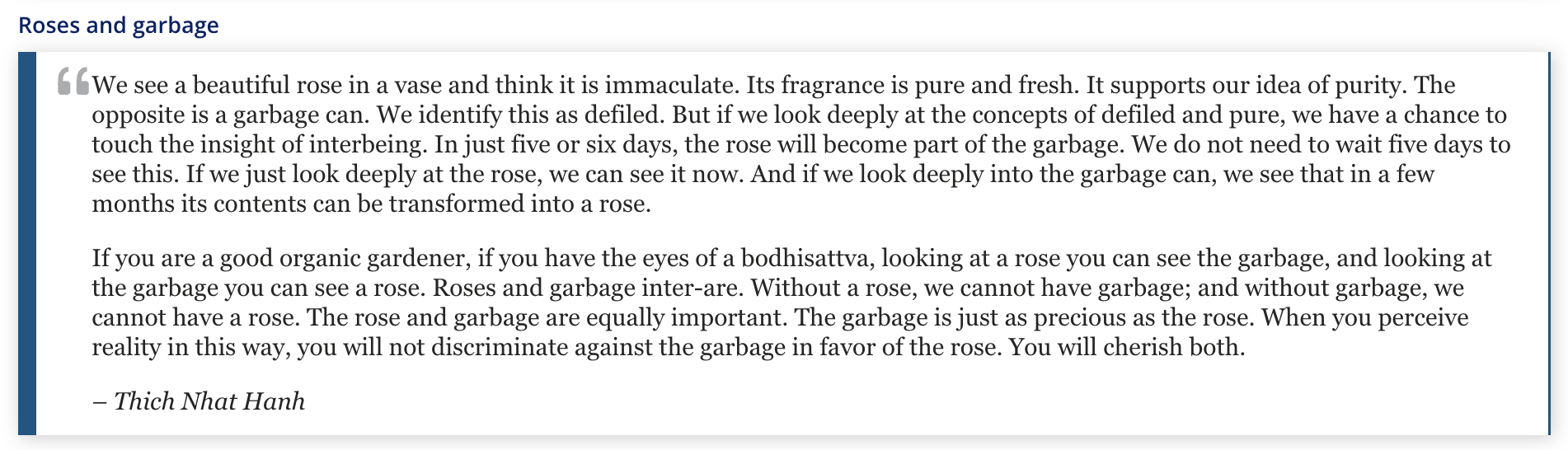 roses and garbage