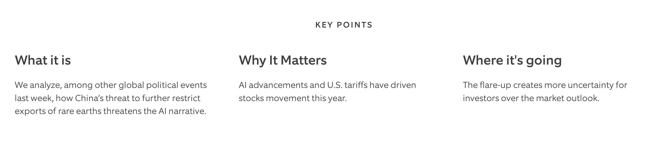 key points