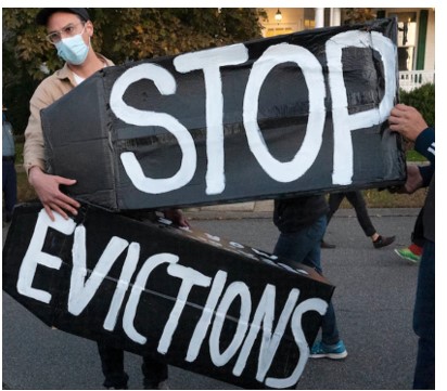 Stop Evictions sign