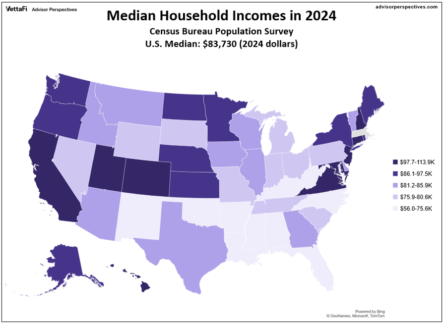 Median Household Income Map of Quintiles