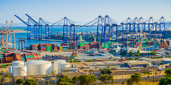 greece shipping port container