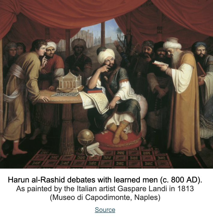 harun al-rashid debates with learned men