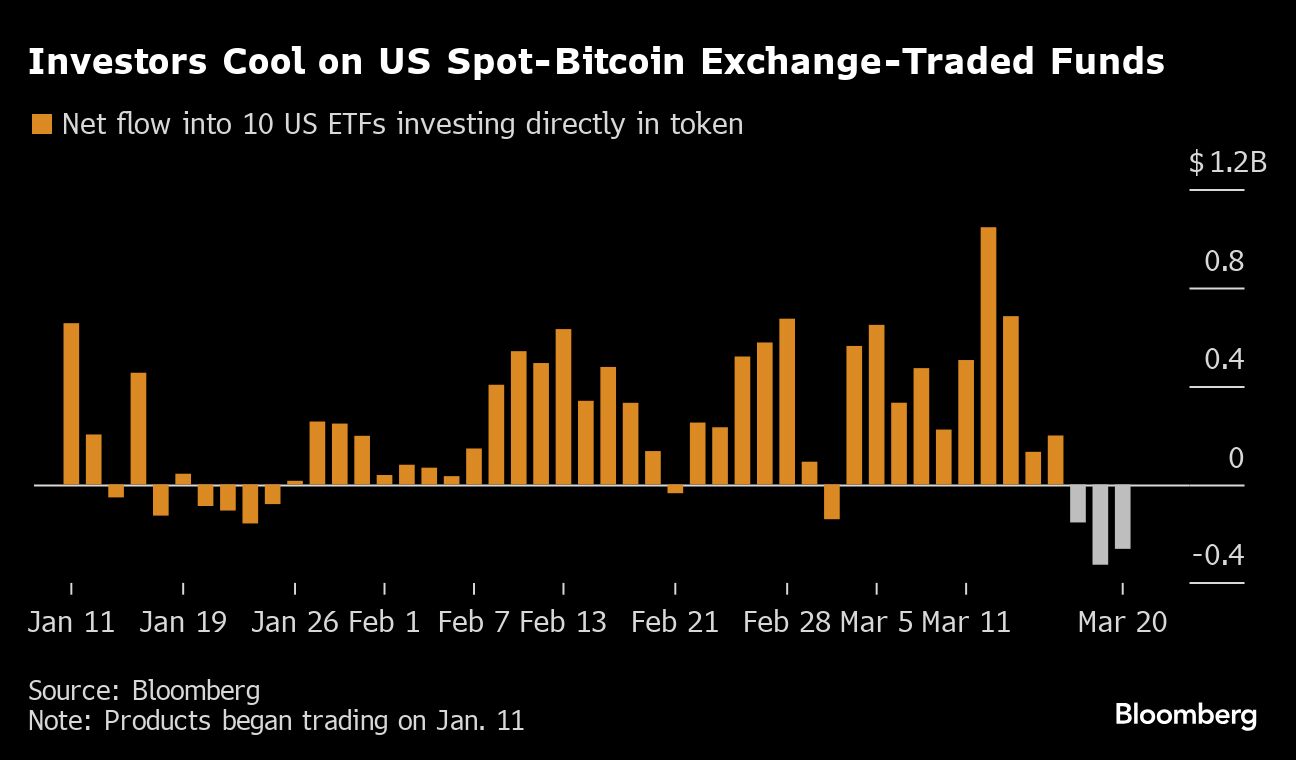 Investors cool on US spot bitcoin etf