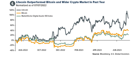 Litecoin Outperformed Bitcoin and Wider Crypto Market in Past Year
