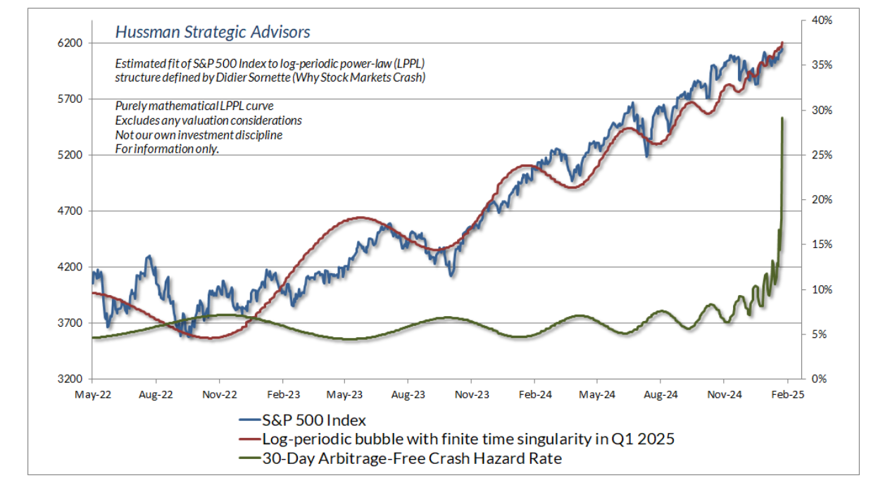 Estimated fit of SP 500 index