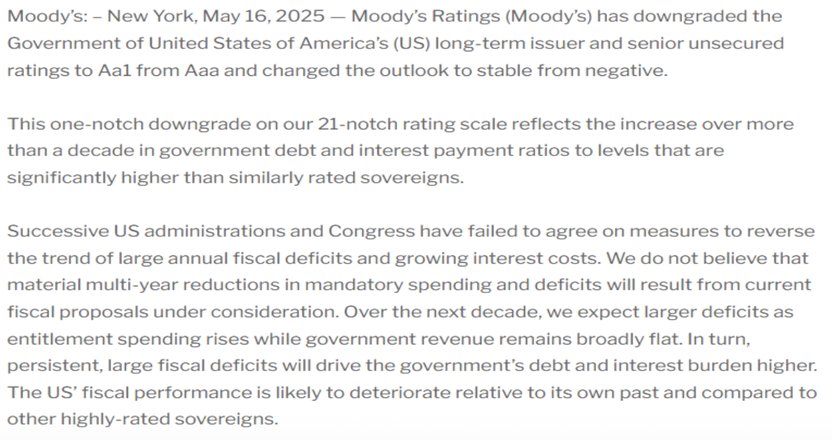 Moody's call out