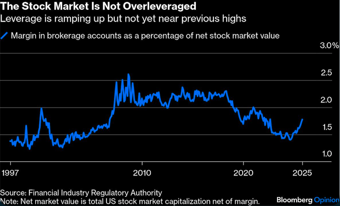 stock market not overleveraged